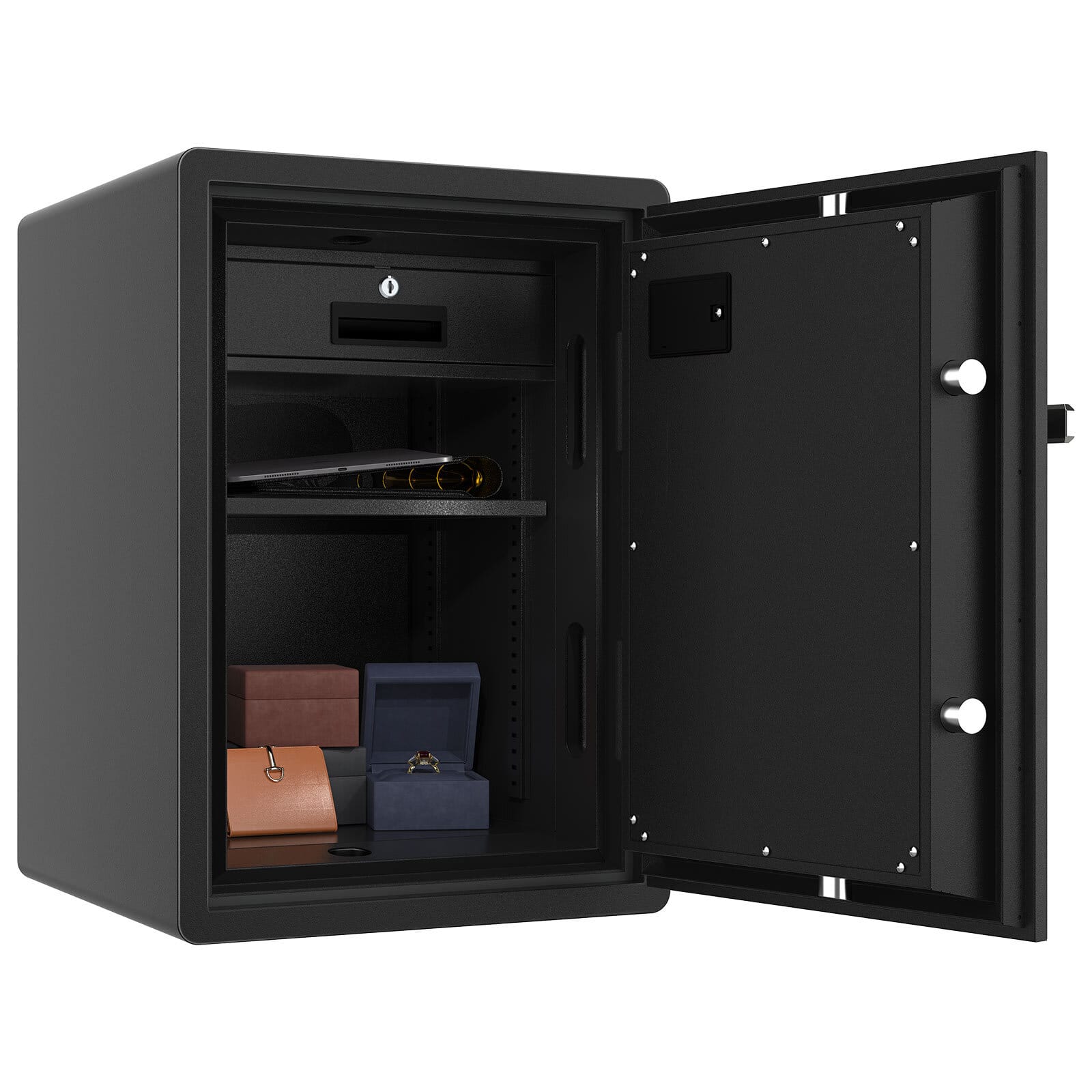 Ohňovzdorný trezor Rottner BLACK FIRE 700 odtlačok prsta